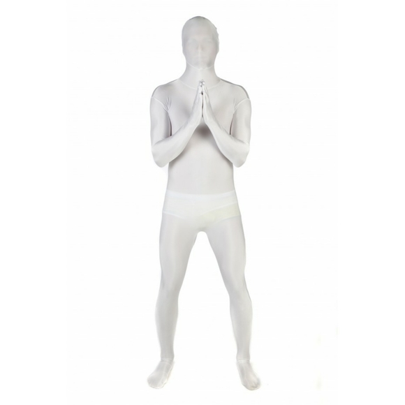 Morphsuit Fancy Dress Costume White Large - Picture 1 of 2